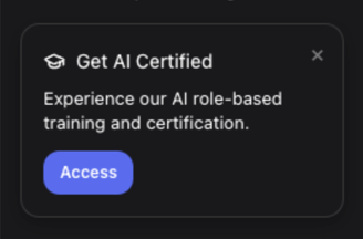 Get AI Cerfitied button in you.com